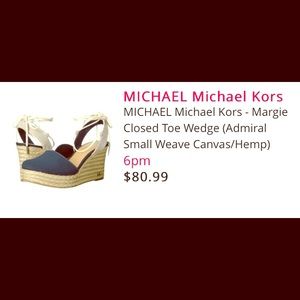 MK Espadrille Wedges in beautiful Navy Blue!